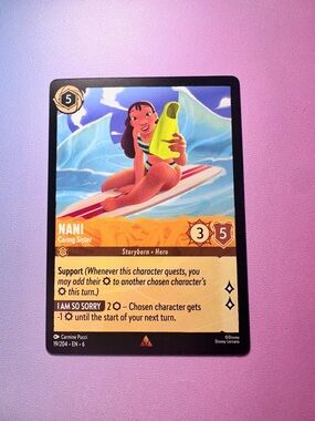 nani [lilo & stitch] - 19/204 (rare) — lorcana: azurite sea